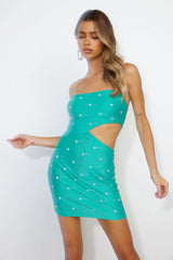 Giving More Mini Dress Green