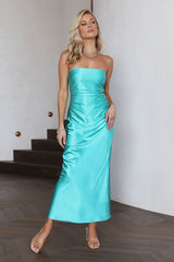 Drinks On You Midi Dress Teal