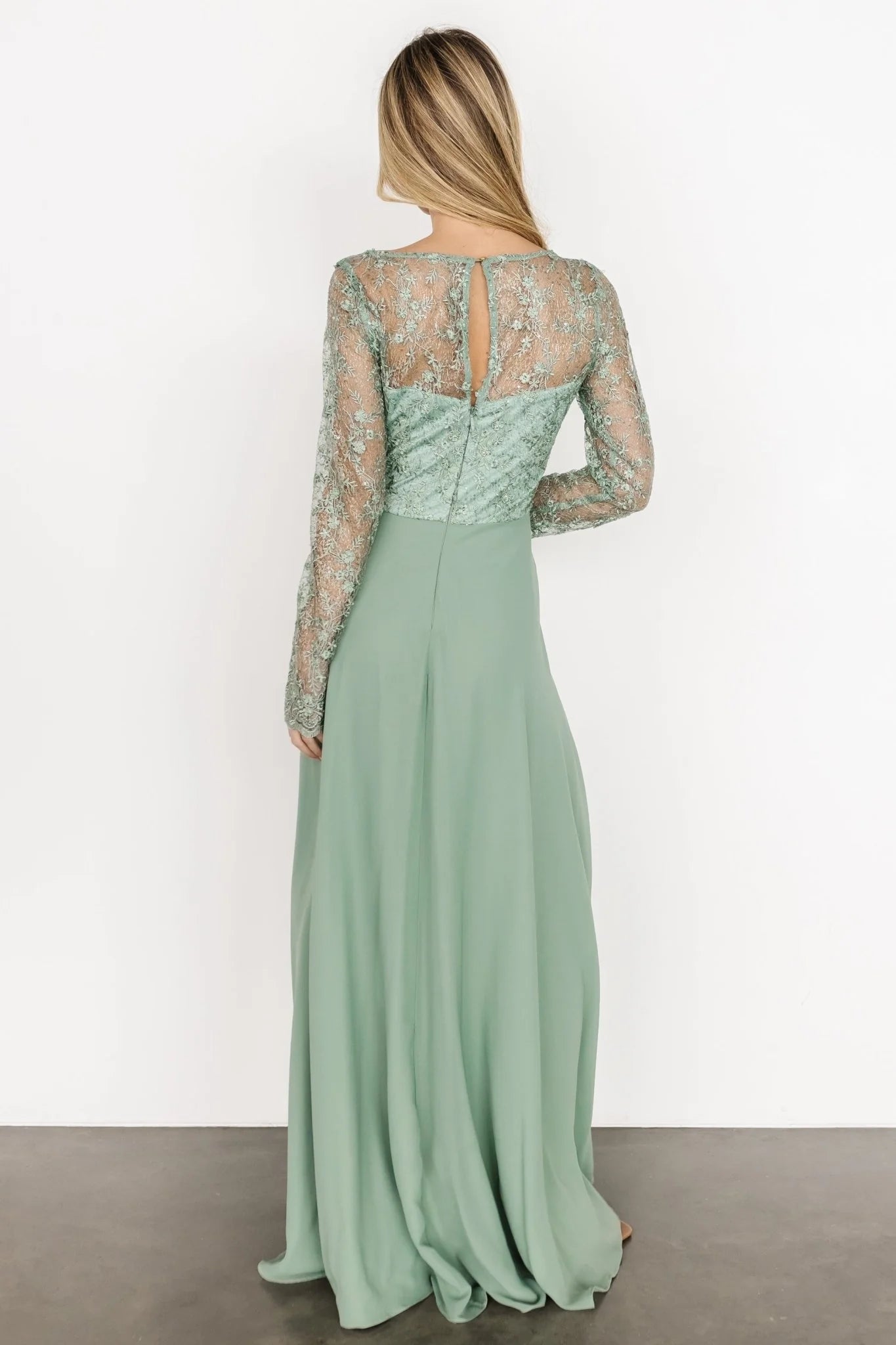 Adalaide Long Sleeve Maxi Dress | Dusty Sage