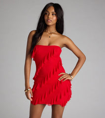 Spice It Up Ruffle Mini Tube Dress