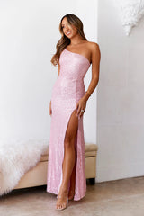 DEAR EMILIA A New Glow Sequin Maxi Dress Pink