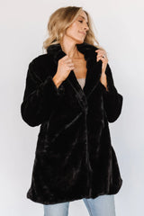 Narla Faux Fur Coat | Black