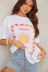 BASE Tropical Ibiza Oversized T-Shirt White
