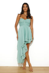 Walk The Runway Mini Dress Sage