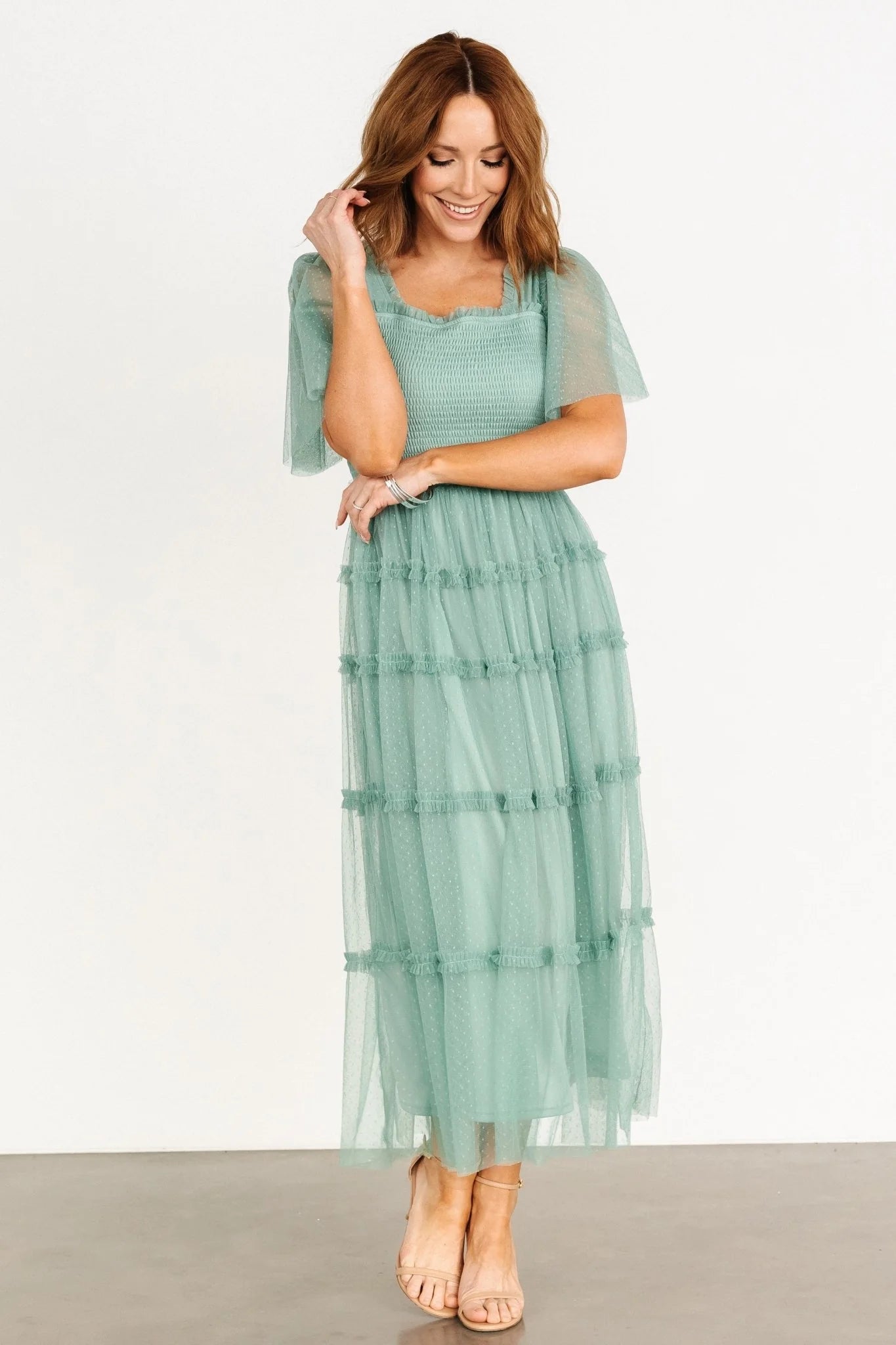 Bexley Tulle Dress | Eucalyptus