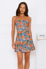 Tangerine Bliss Mini Dress Blue