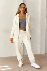 BASE Zip Up New York Hoodie Cream