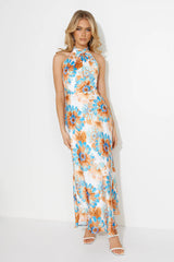 Floating Dreams Satin Maxi Dress Red