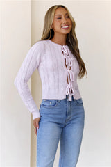 Abbye Cable Knit Top Pink
