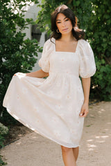 Daisy Short Dress | Vintage Cream Floral