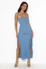 Fabulous Glitter Maxi Dress Blue