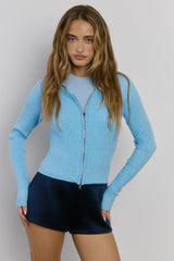 Warm Layers Ribbed Long Sleeve Top Blue