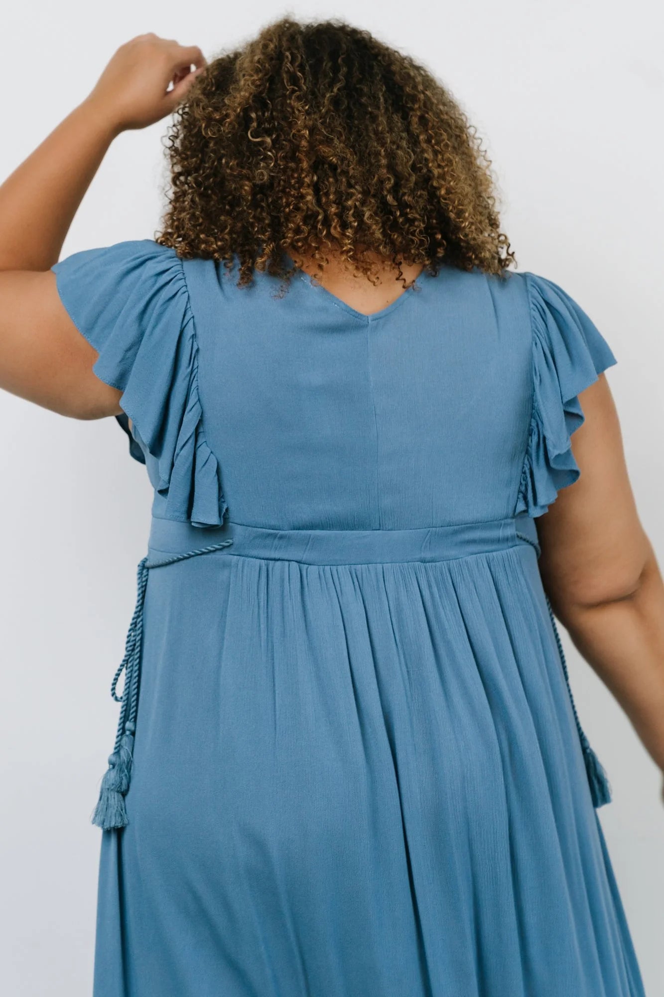 Jennifer Deep V Maxi Dress | Blue