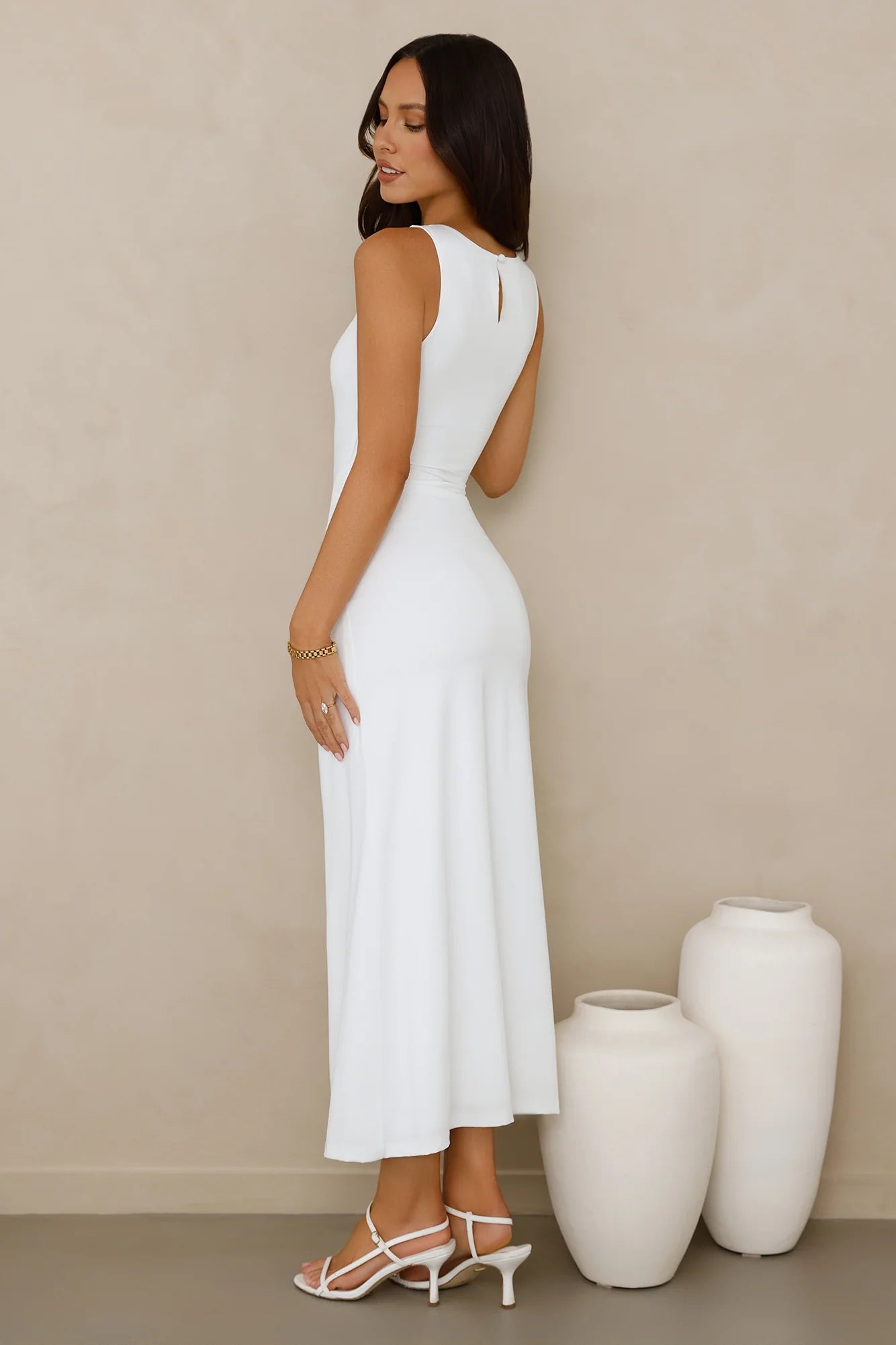 Everything Energy Midi Dress White