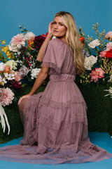 Magdalena Tulle Maxi Dress | Dusty Orchid