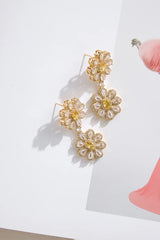 18k Gold Plated Daisy Loves Diamonds Earrings Gold