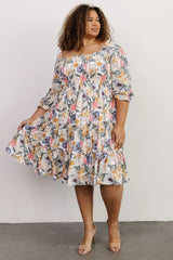 Marta Smocked Midi Dress | Multi Floral