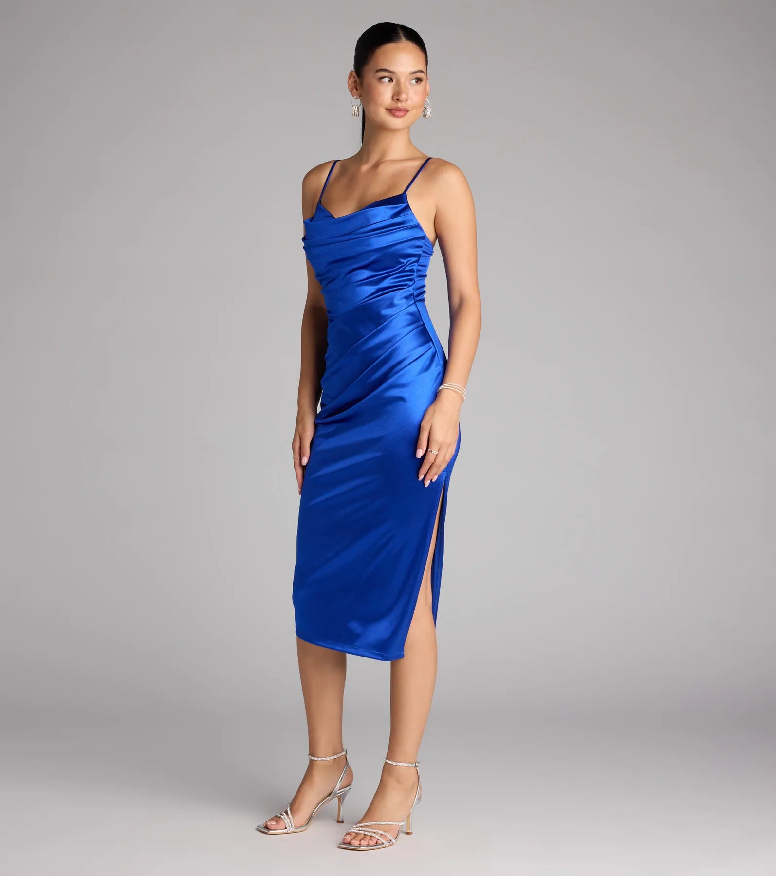 Maggie Satin Bodycon Formal Dress