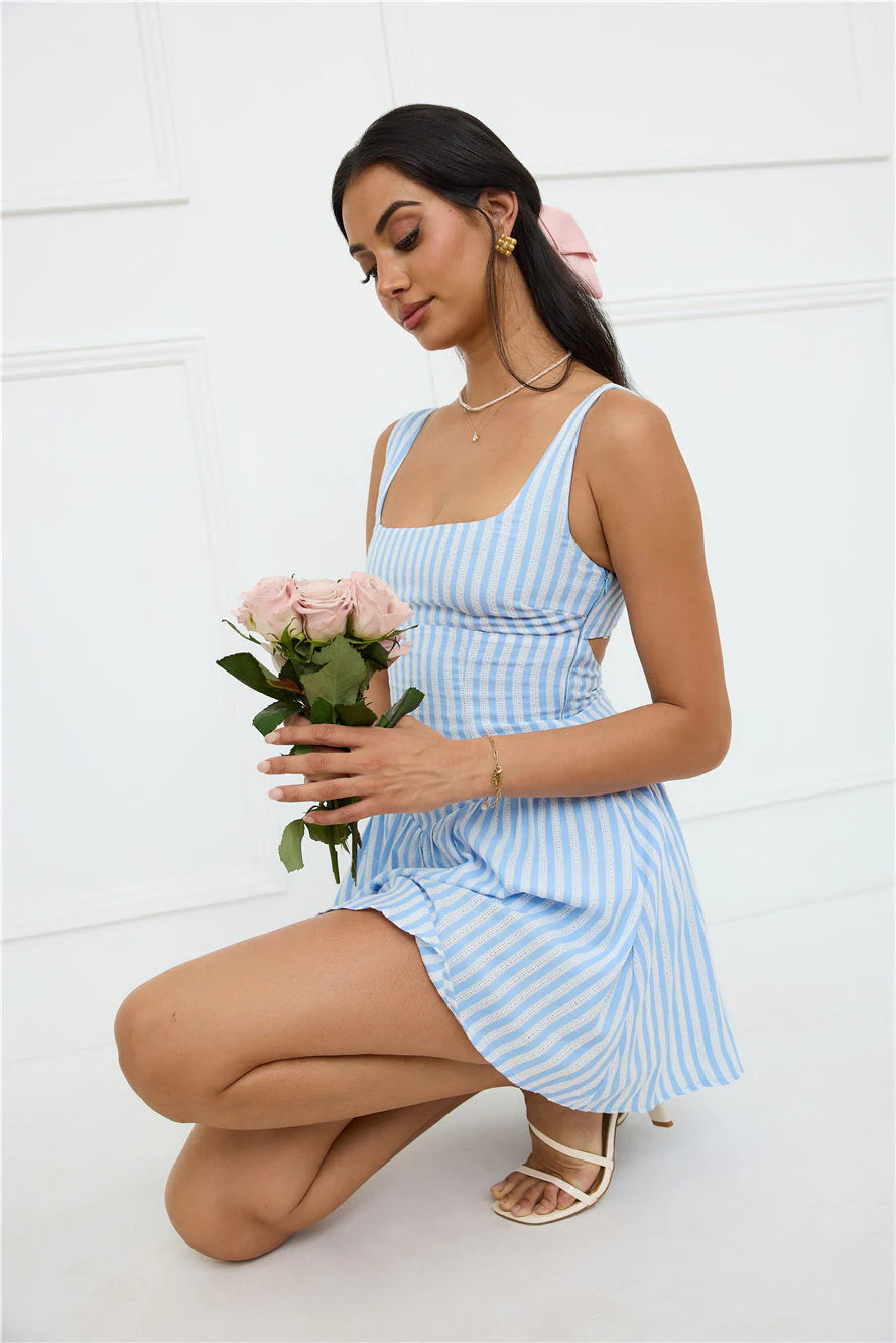 Gleaming Daylight Mini Dress Blue