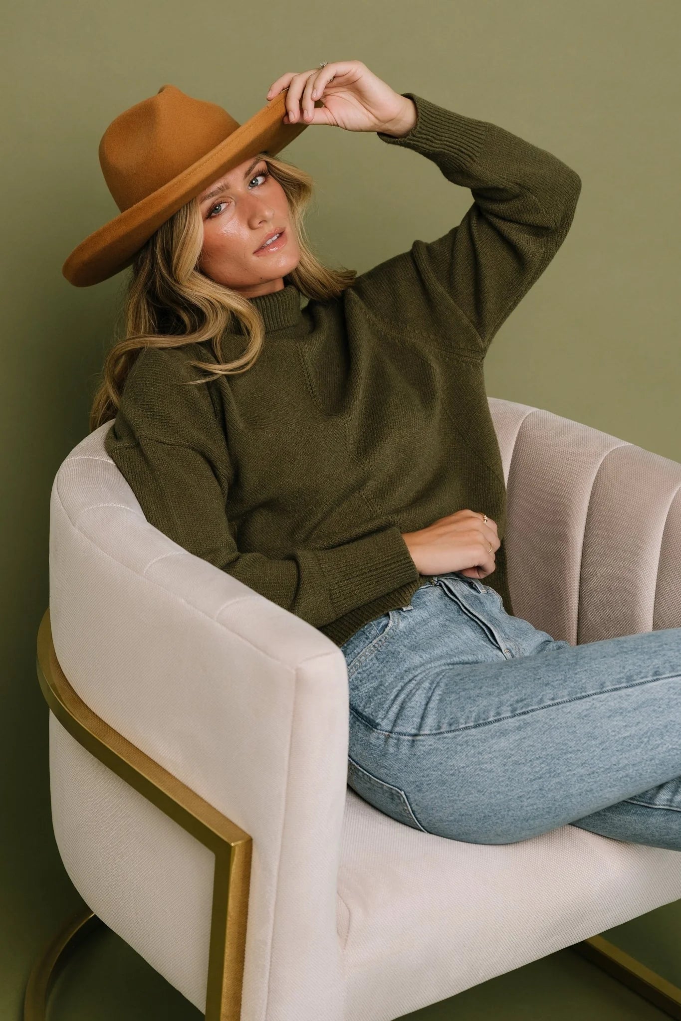 Collins Knit Sweater | Olive