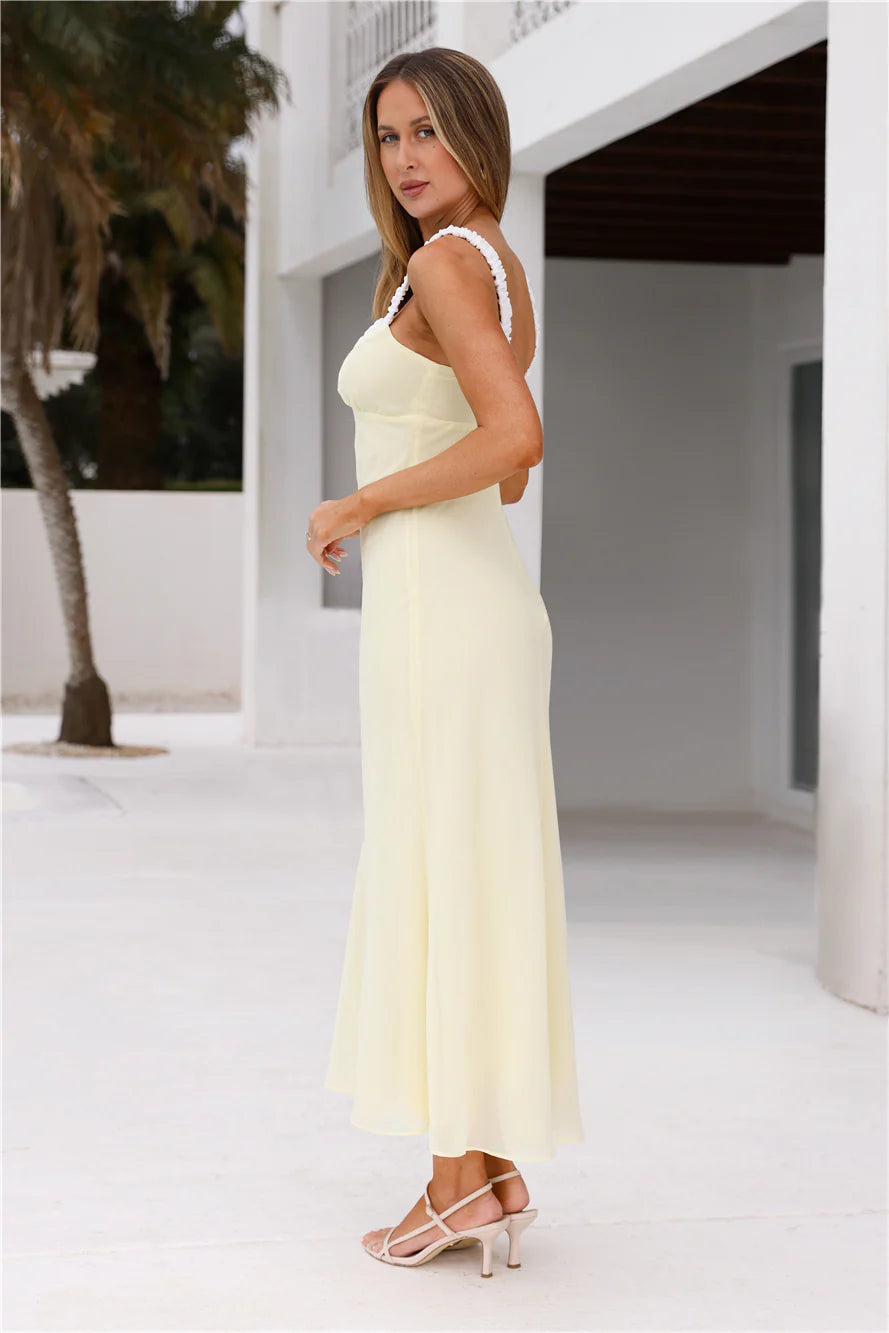 Caprice Midi Dress Yellow