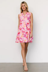 Cami Short Dress | Pink Multi
