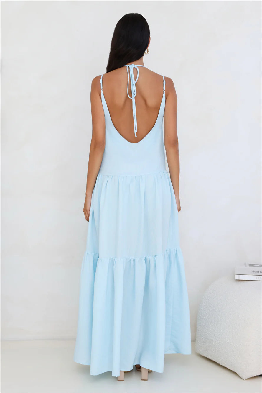 Diamond Affair Maxi Dress Blue