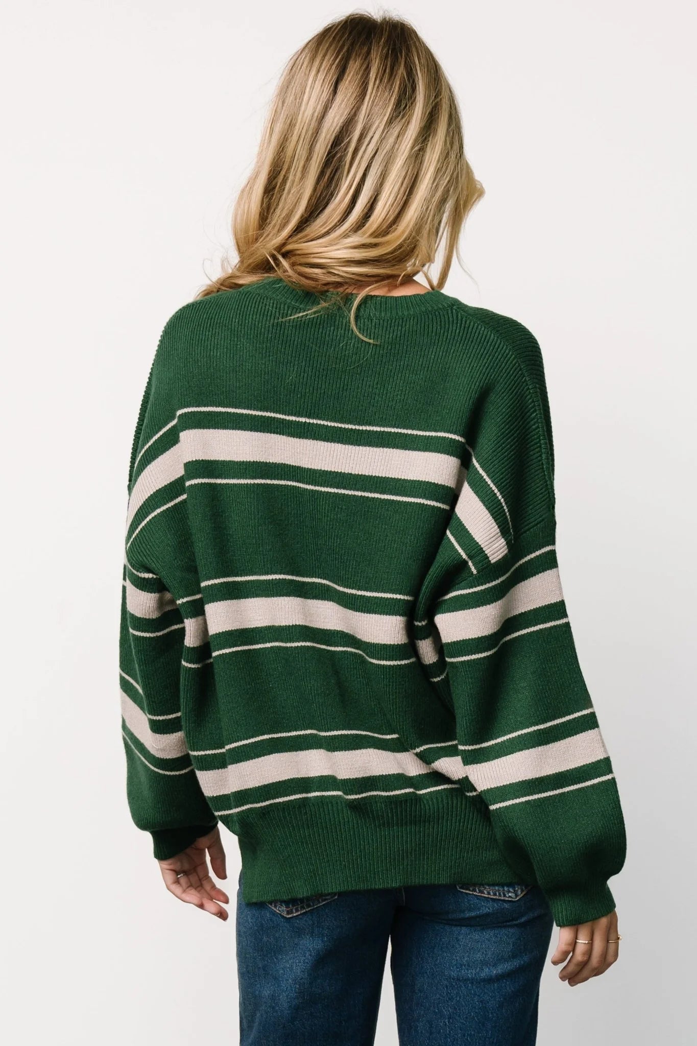 Charlie Striped Sweater | Dark Green