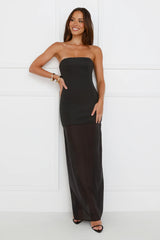 Chloe Sheer Maxi Dress Black