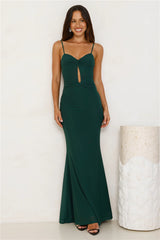 Demure Queen Maxi Dress Green