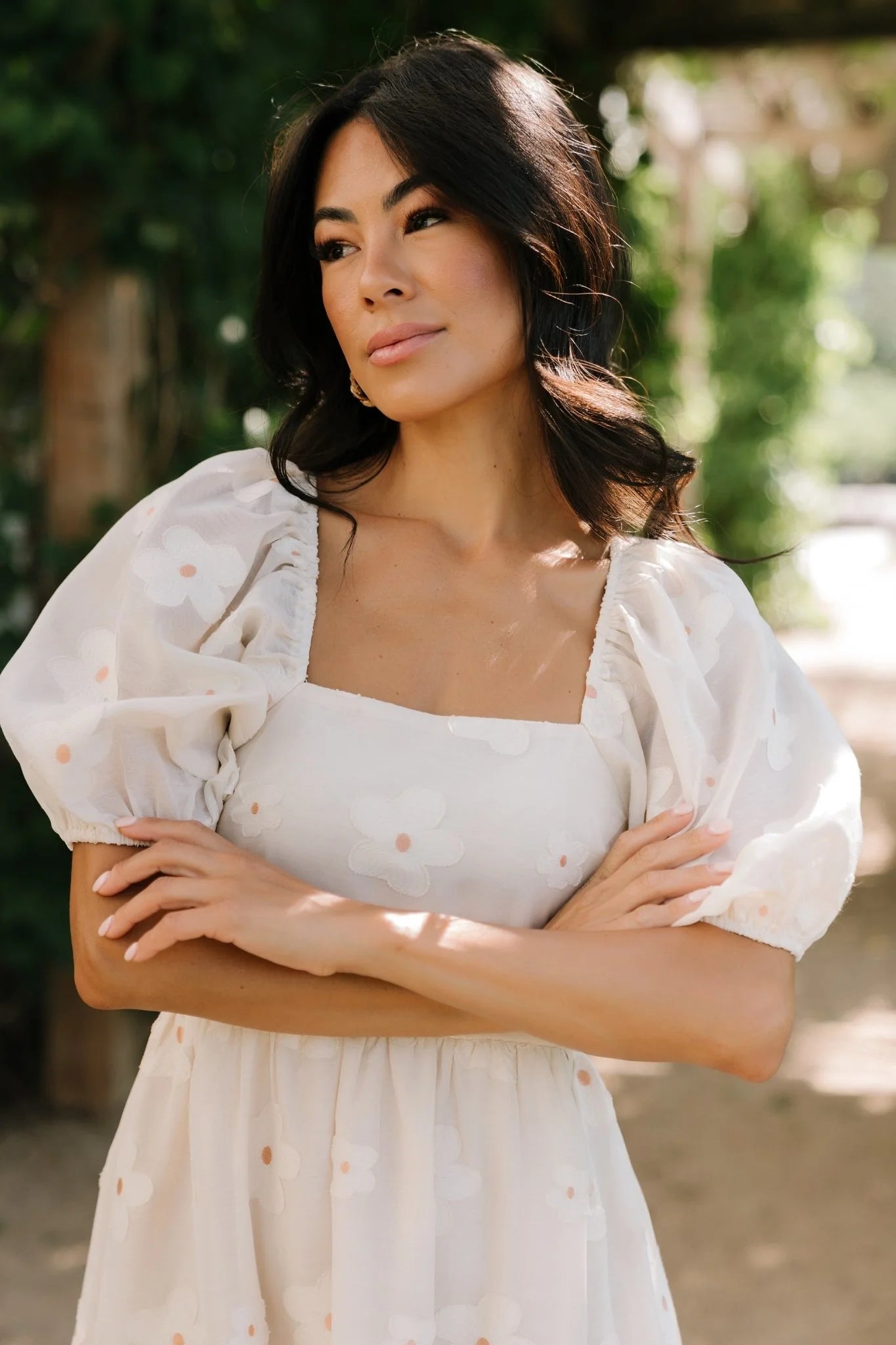 Daisy Short Dress | Vintage Cream Floral