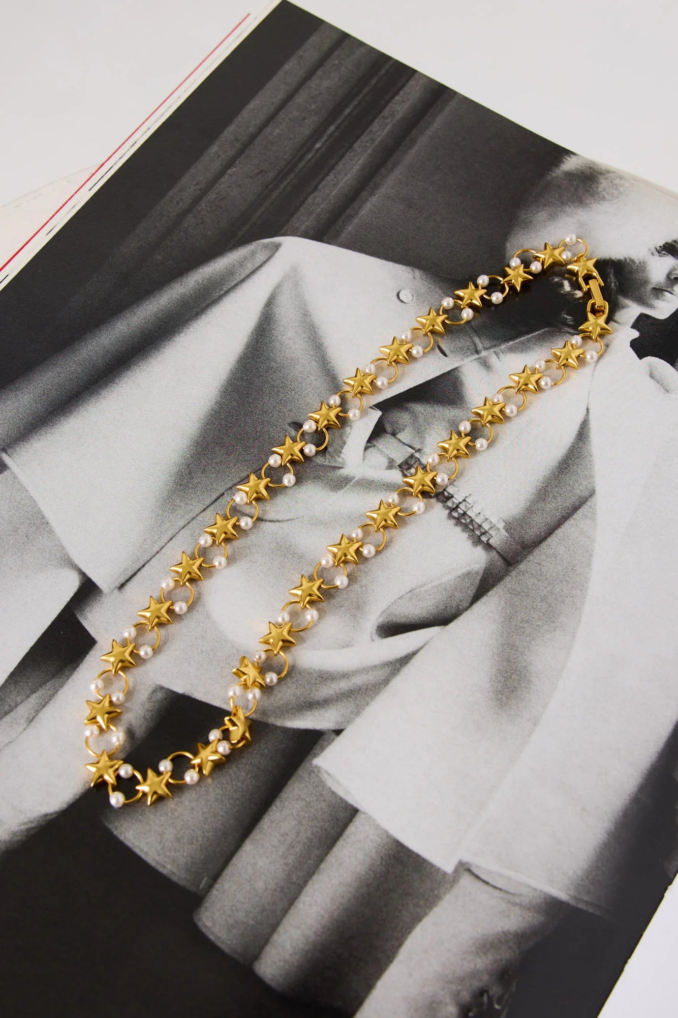 18k Gold Plated Stars Necklace Gold