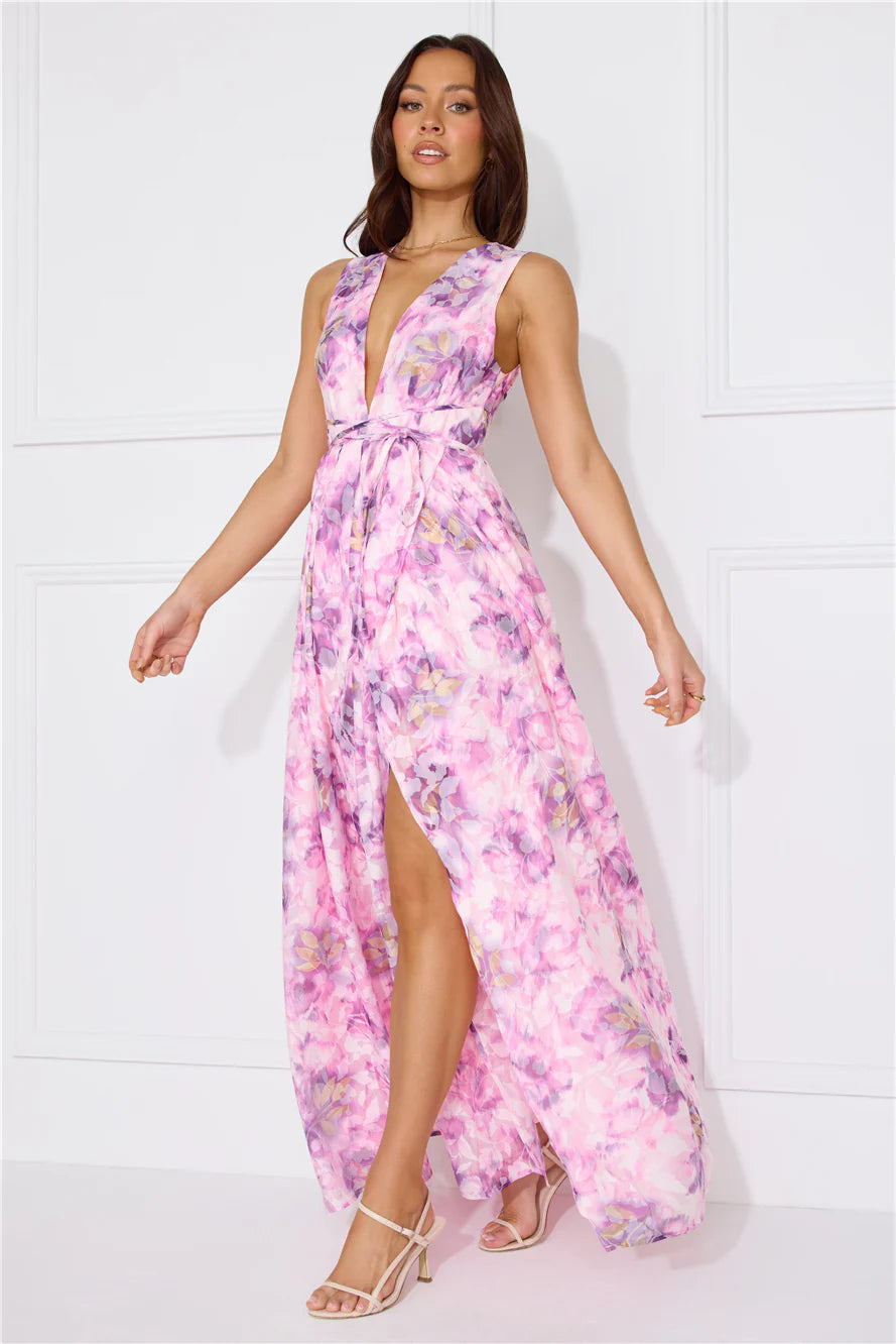 Gold Sky Maxi Dress Purple