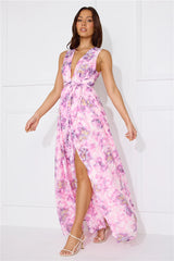 Gold Sky Maxi Dress Purple