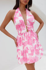 Valley Secrets Halter Mini Dress Pink