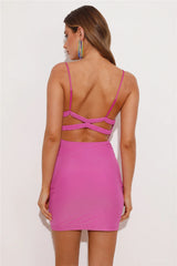 Gorgeous Confidence Mesh Mini Dress Purple