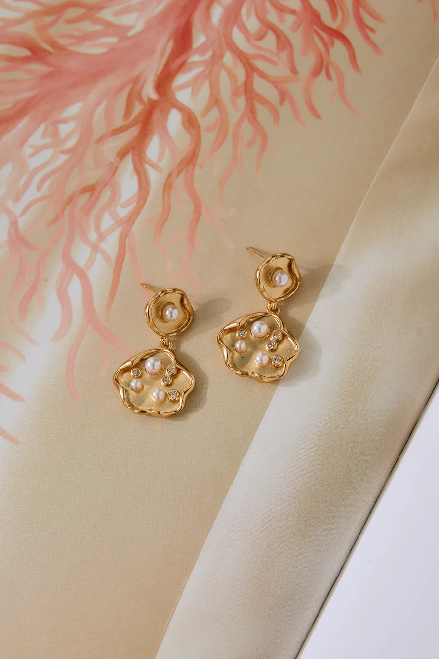 18k Gold Plated Kindness Earrings Gold