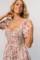 Tiana Maxi Dress | Vintage Blue + Pink Floral
