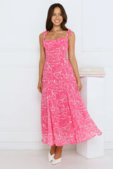 Divine Smile Midi Dress Pink