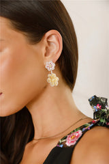 18k Gold Plated Summer Flower Earrings Gold