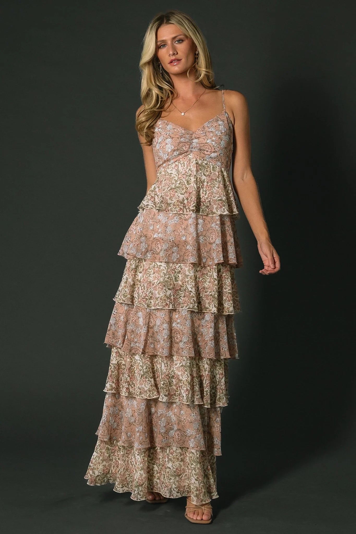 Louise Tiered Ruffle Maxi Dress | Vintage Floral
