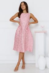 All Things Girly Midi Dress Pink