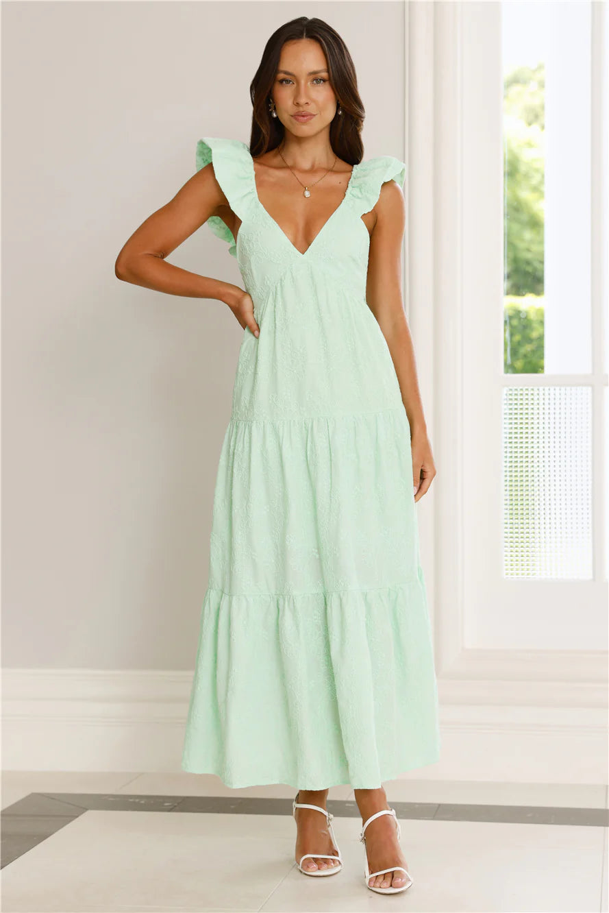 Beachy Charms Maxi Dress Mint