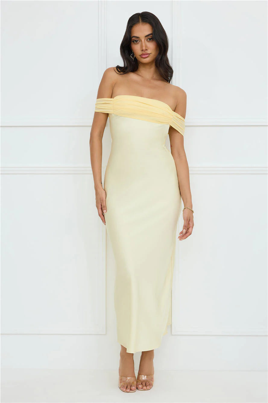 Daisy Darling Strapless Maxi Dress Yellow