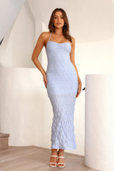 Enter Your Era Halter Maxi Dress Blue