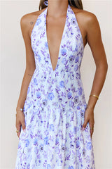 Wardrobe Goals Halter Maxi Dress Lilac