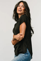 Corey Button Top | Black