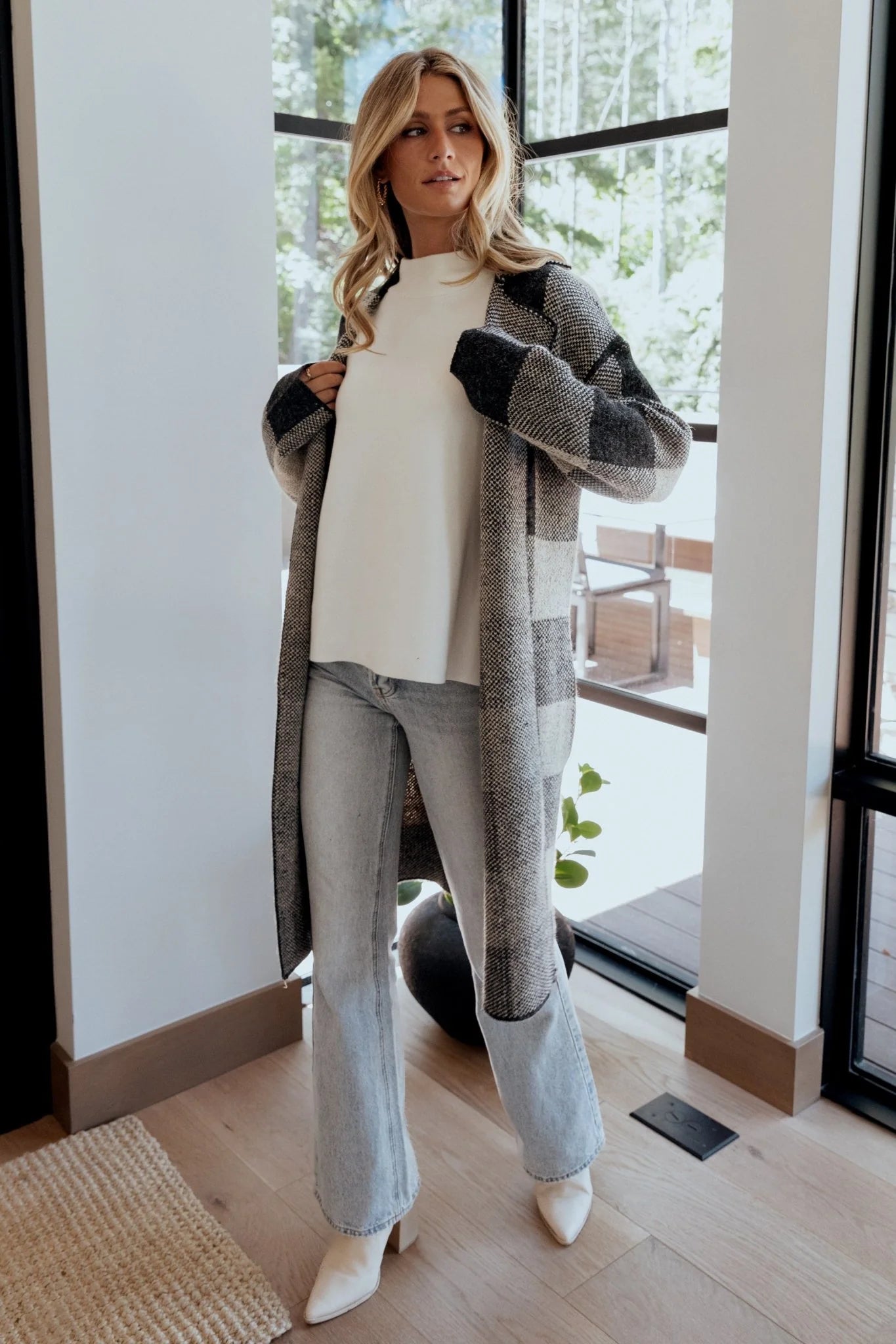 Toronto Cardigan | Black + Taupe