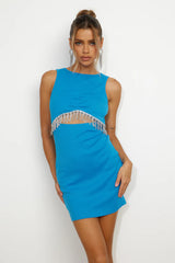 The Stand Out Girl Mini Dress Blue