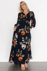 Olivia Maxi Dress | Midnight Navy Floral